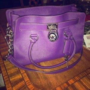 SOLD! Michael Kors Rare Purple Hamilton Satchel